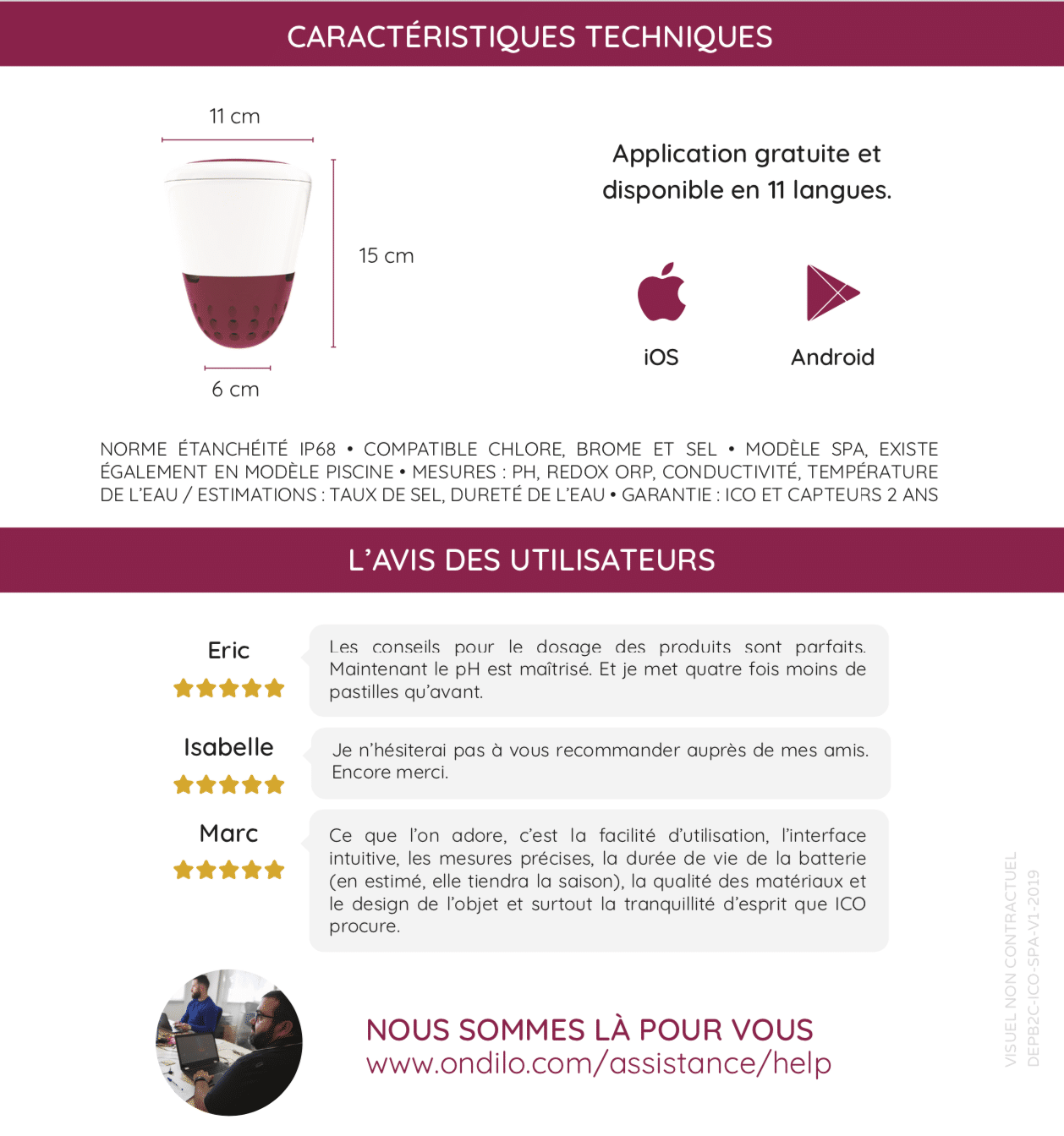 Ico Spa, analyseur d'eau jacuzzi